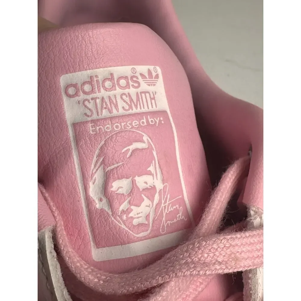 Adidas‎ Stan Smith FX5680 Doodle Graphic Leather Sneakers Pink White 8.5